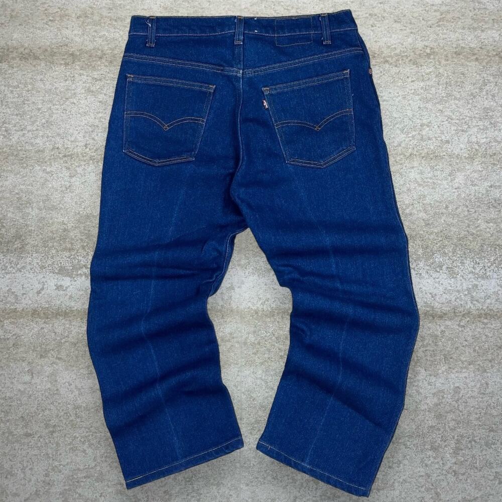 Vintage 90s Levis Jeans 36x28 Regular Straight Dark Wash Made in USA Denim